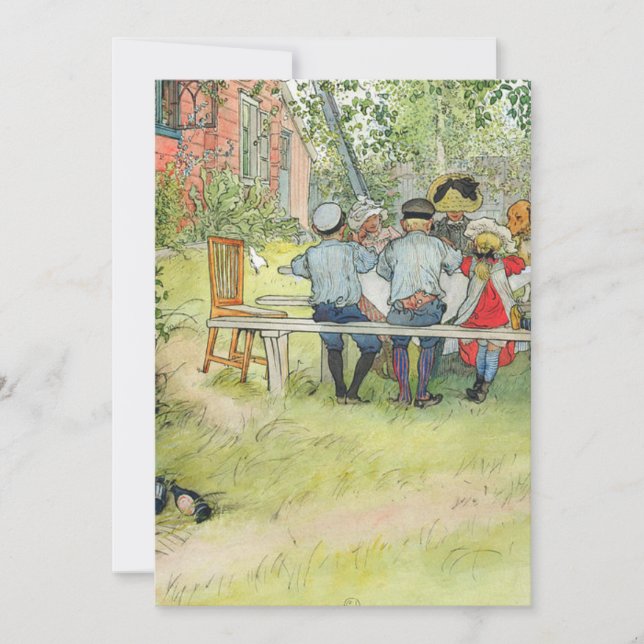 Carl Larsson Breakfast under Big Birch Inbjudningar (Framsida)
