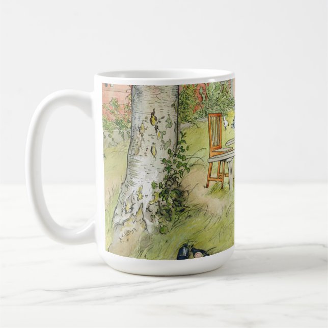 Carl Larsson Breakfast under Big Birch Kaffemugg (Vänster)