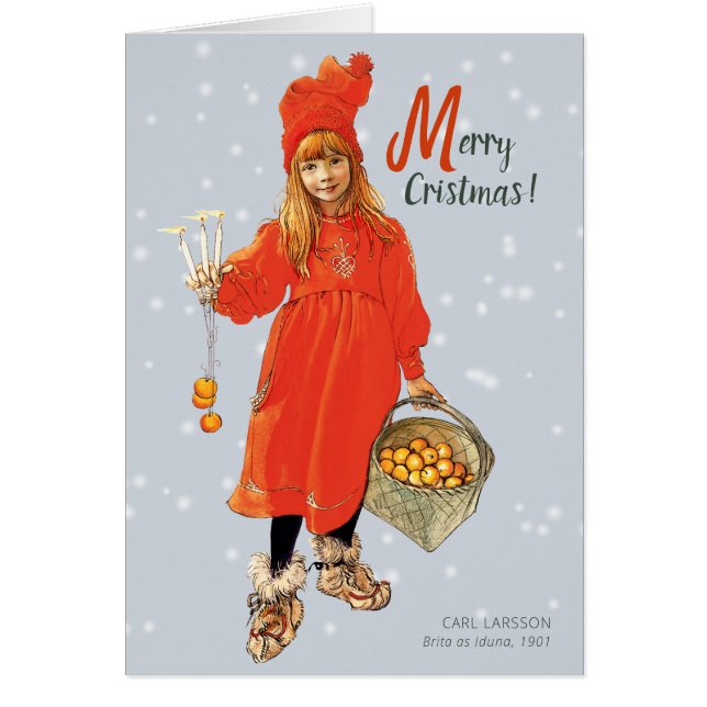 Carl Larsson Brita som Iduna CC0907-julkort Hälsningskort (Framsidan)