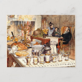 Carl Larsson: Detaljerade uppgifter om julen Kväll Helg Vykort
