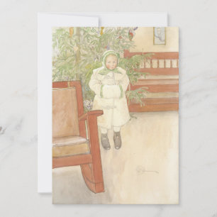 Carl Larsson - Flicka och gungstol Inbjudningar