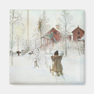 Carl Larsson Front Yard och Tvätta House Magnet