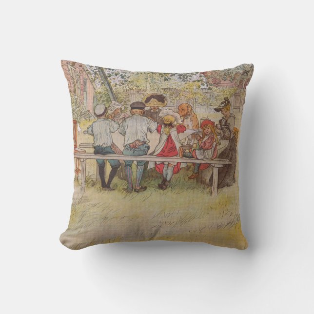 Carl Larsson frukost under den stora björken Kudde (Framsida)