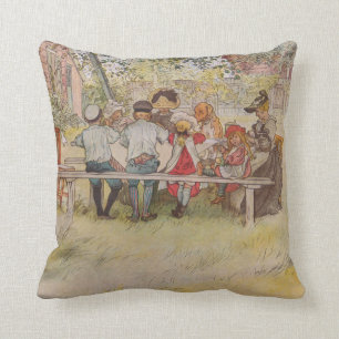 Carl Larsson Frukost under den stora björken Kudde