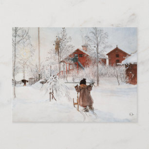 Carl Larsson - Gården och tvättstugan Vykort
