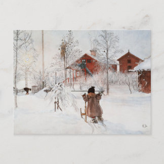 Carl Larsson - Gården och tvättstugan Vykort