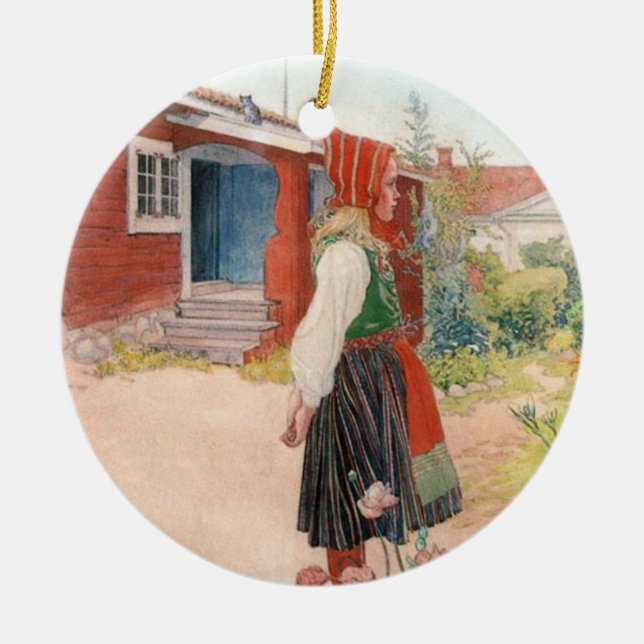 Carl Larsson Hemma Falun Julgransprydnad Keramik (Framsidan)