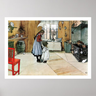 Carl Larsson i köksfacket Poster