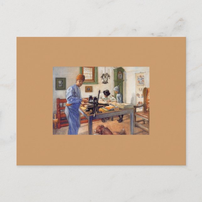 Carl Larsson i Workshop 1853 Vykort (Framsida)