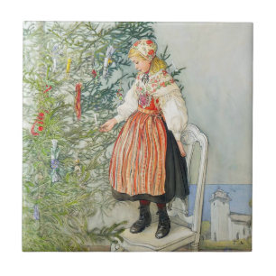 Carl Larsson Julgran Kakelplatta