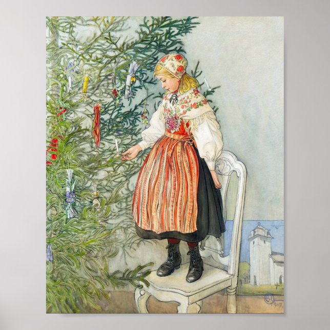Carl Larsson Julgran Poster (Framsidan)