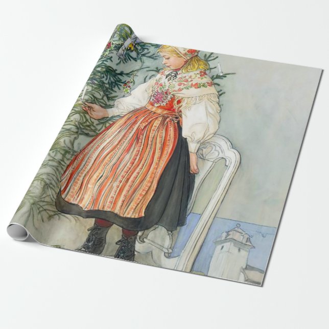 Carl Larsson Julgran Presentpapper (Utrullad)