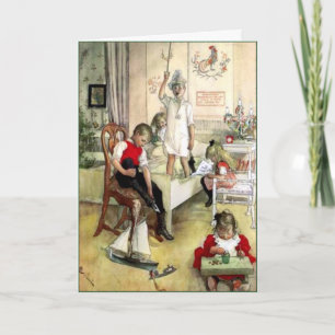 Carl Larsson julmorgon i sverige Helgkort