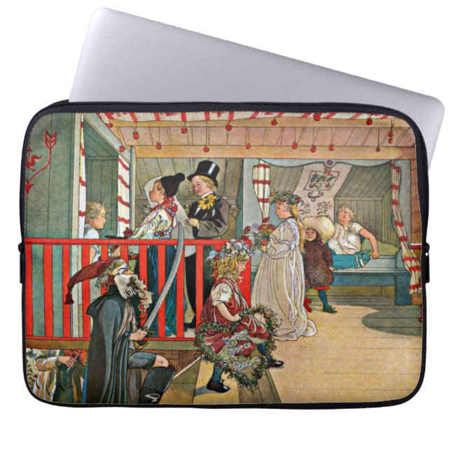 Carl Larsson konst: En firande dag Laptop Fodral (Framsidan)