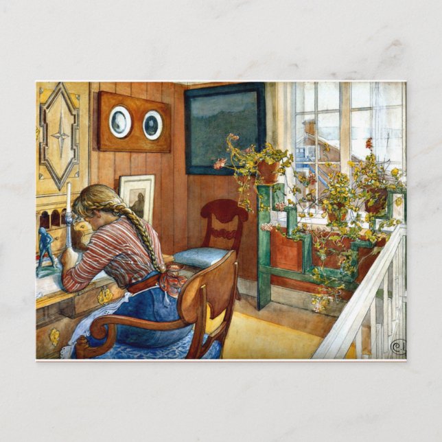 Carl Larsson - korrespondens Vykort (Framsida)