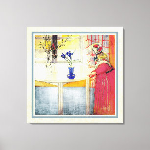 Carl Larsson Lilianna och krokusen Canvastryck