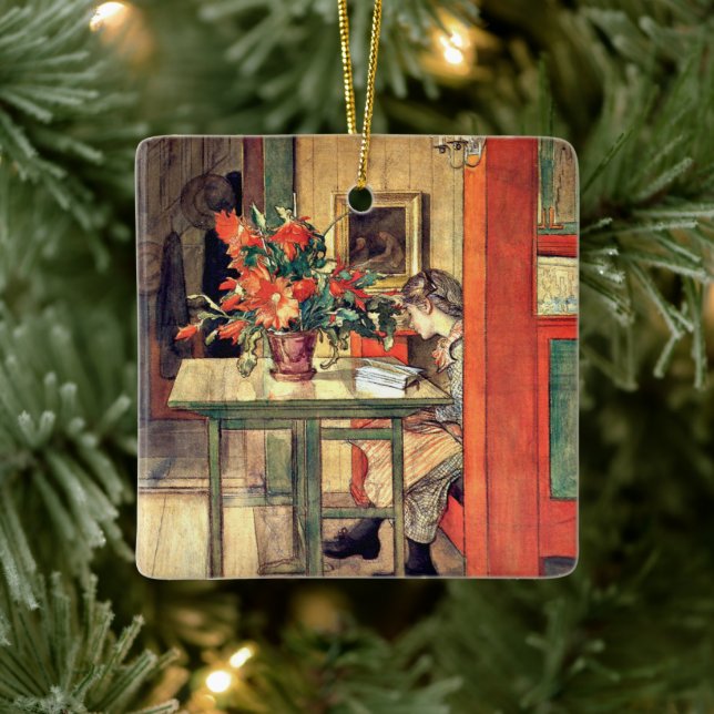 Carl Larsson - Lisbeth Reading, berömd tavla, Julgransprydnad Keramik (Träd)