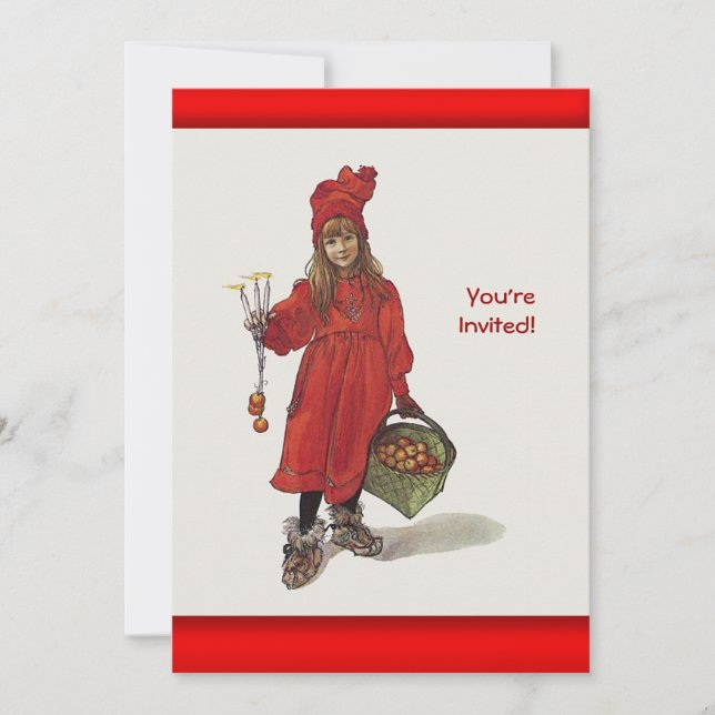 Carl Larsson lite svensk flicka: Brita som Iduna Inbjudningar (Framsida)