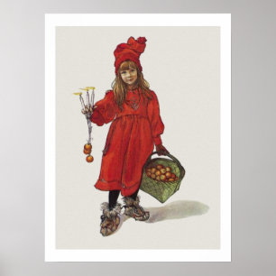 Carl Larsson lite svensk flicka Brita som Iduna Poster