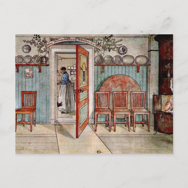 Carl Larsson-målning: Gamla Anna Vykort (Framsida)