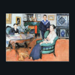 Carl Larsson-målning - Hakon, Daga och Edgar Vykort<br><div class="desc">Carl Larssons berömd-lackering - Hakon,  Daga och Edgar,  1902 Art nouveau vattenfärgsmålning.</div>