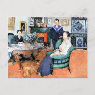 Carl Larsson-målning - Hakon, Daga och Edgar Vykort