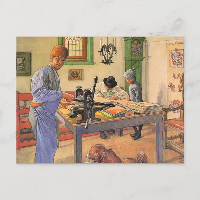 Carl Larsson-målning, My Acid Workshop Vykort (Framsida)