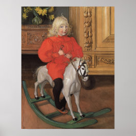 Carl Larsson Murre Boy på rockande häst Poster