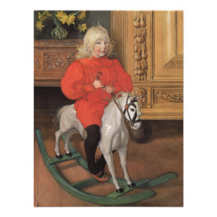 Carl Larsson Murre pojke på att vagga hästen Fototryck