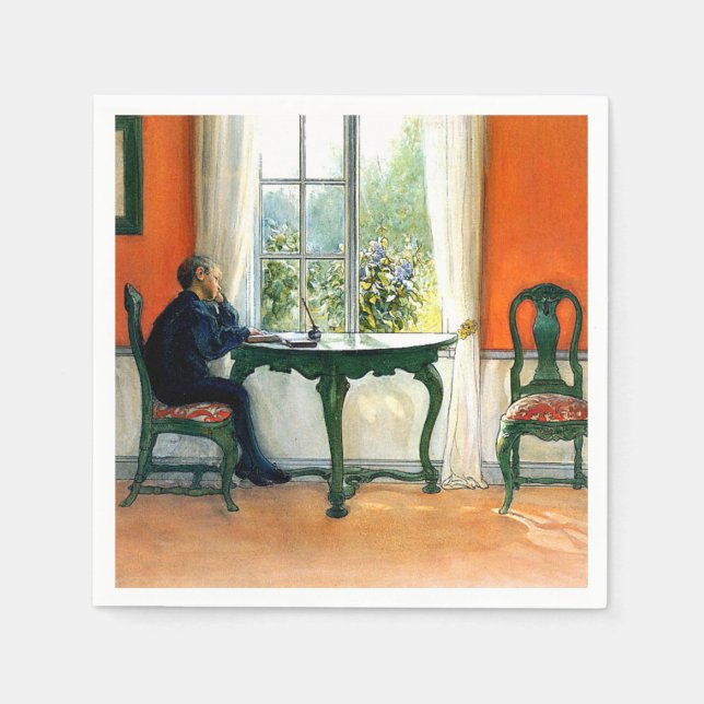 Carl Larsson - obligatorisk läsning Pappersservett (Framsidan)