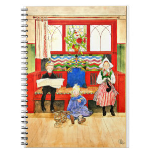 Carl Larsson - Pappa, Mamma, barn, bra konst Anteckningsbok