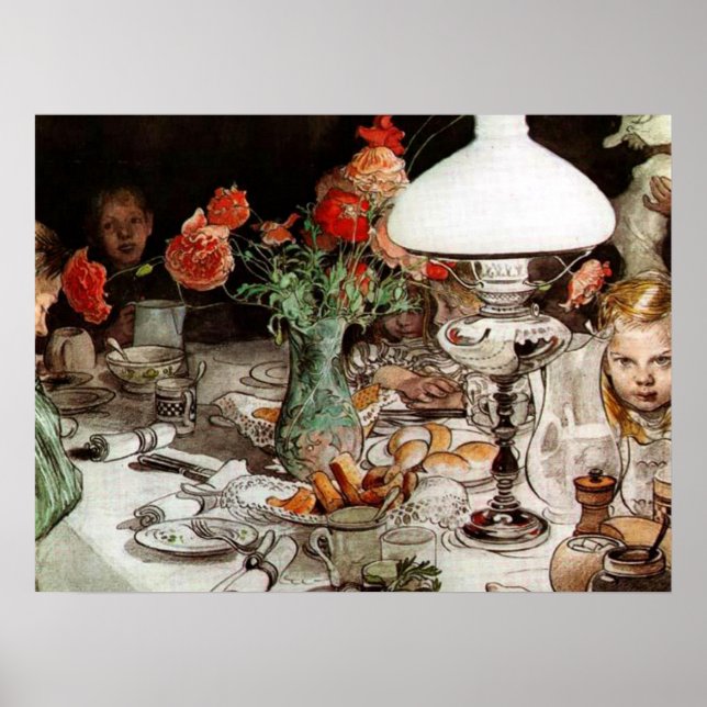 Carl Larsson - Runt Lamp Poster (Framsidan)