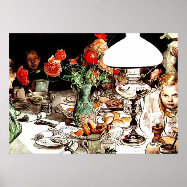 Carl Larsson - Runt Lamp Poster (Framsidan)