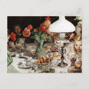 Carl Larsson - Runt Lamp Vykort