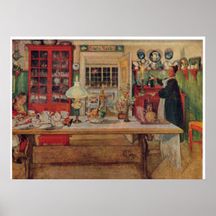 Carl Larsson som får redot för en lek Poster