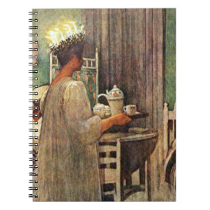 Carl Larsson St Lucia dagjul i sverige Anteckningsbok Med Spiral