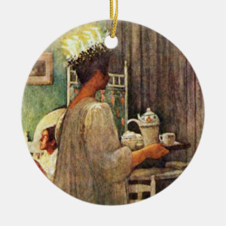 Carl Larsson St Lucia dagjul i sverige Julgransprydnad Keramik