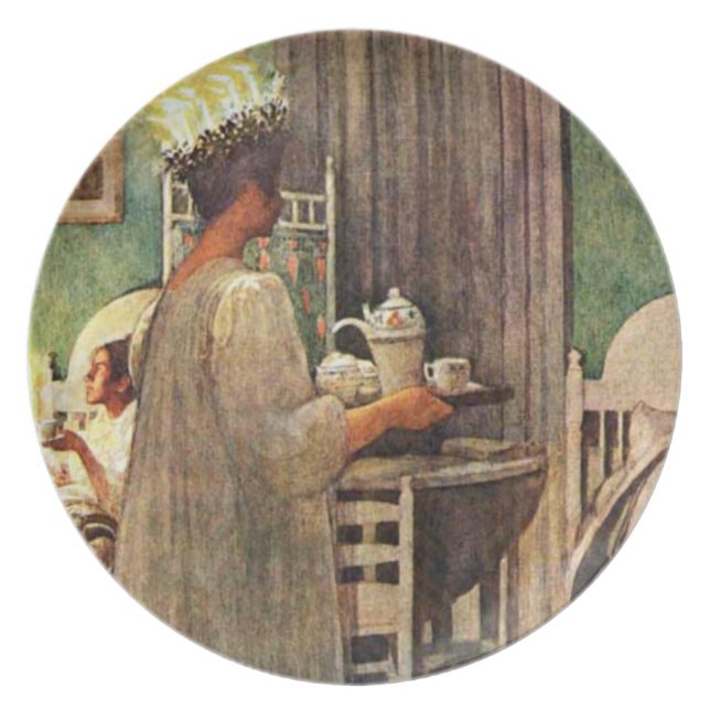 Carl Larsson St Lucia dagjul i sverige Tallrik (Framsidan)