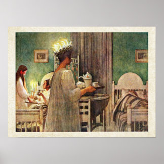 Carl Larsson St. Lucia Day jul i Sverige Poster
