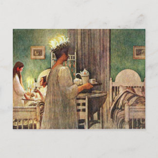 Carl Larsson St. Lucia Day jul i Sverige Vykort