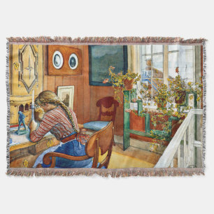 Carl Larsson-teckning, Correspondence Throw Blanke Filt