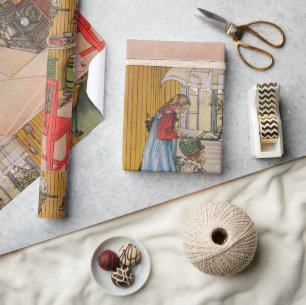 Carl Larsson The Kitchen Wrapping Papper Presentpapper