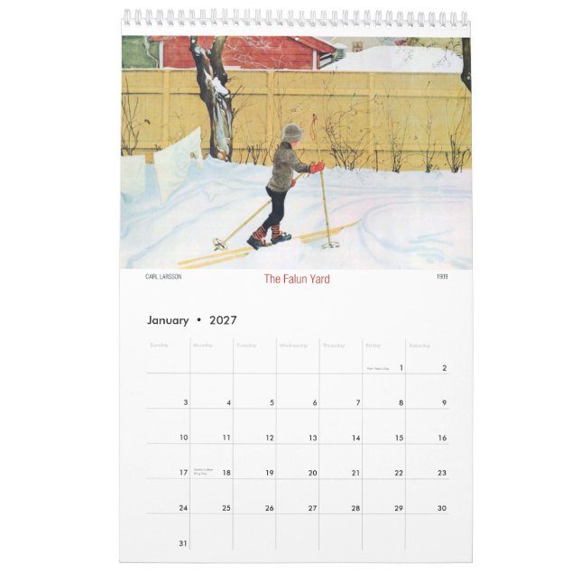 Carl Larsson ut ur kalender för dörrar 2015 (Jan 2027)
