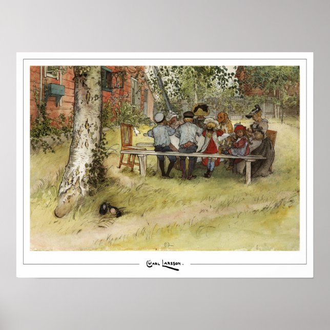 Carl Larsson Zedign Art Poster #232 (Framsidan)