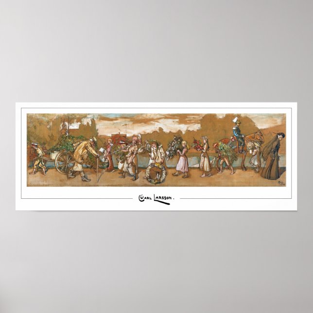Carl Larsson Zedign Art Poster #89 (Framsidan)