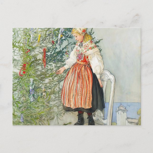 Carl Larssons julgran Vykort (Framsida)
