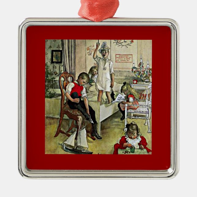 Carl Larssons konst: julmorgon, Julgransprydnad Metall (Framsidan)