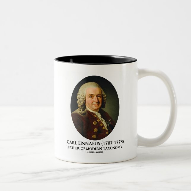 Carl Linnaeus far av modern Taxonomy Två-Tonad Mugg (Höger)