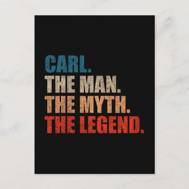 Carl Mannen Myten Legenden Vykort (Framsida)
