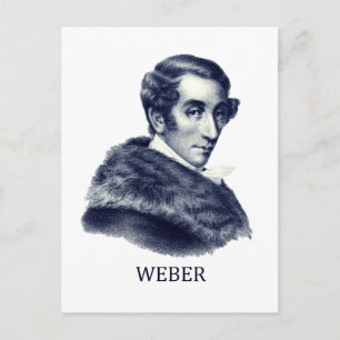 Carl Maria von Weber, blå Vykort